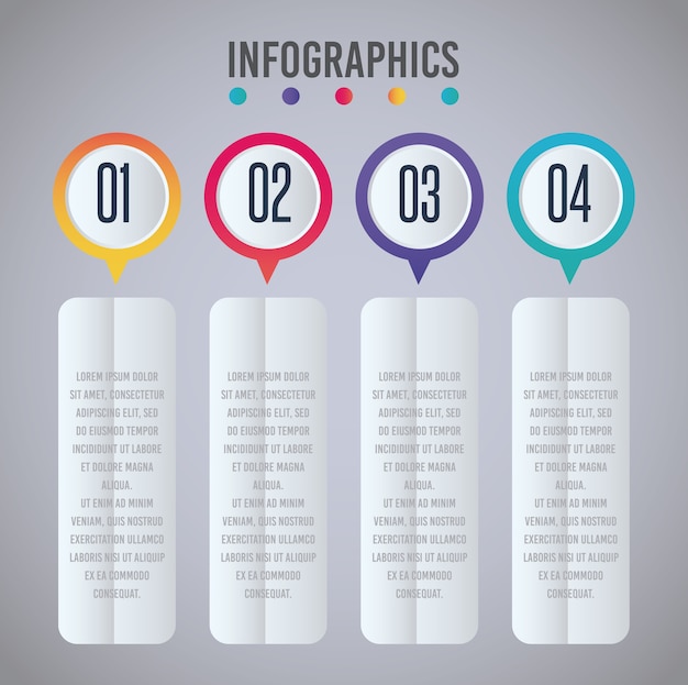 Presentación de infografía con números