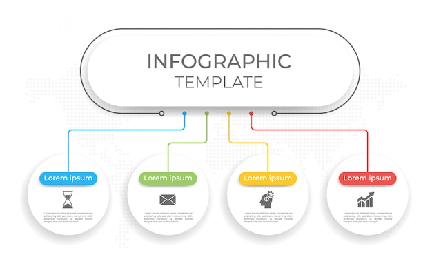 Presentación infografía plantilla 4 opciones.