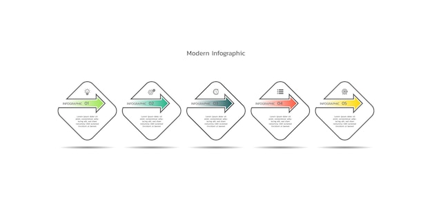 Vector presentación infográfica de negocios plantillas conceptuales de pancartas