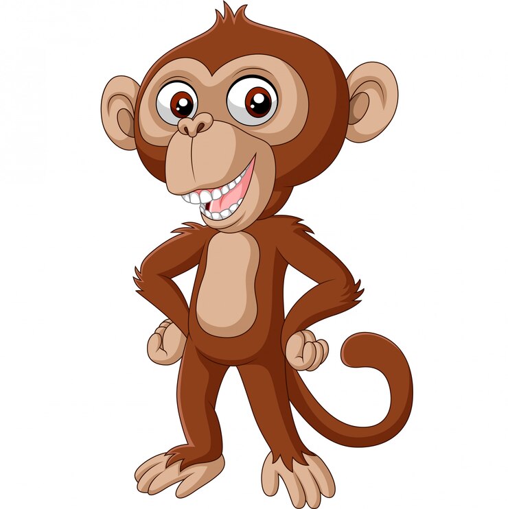 Vector presentación linda de la historieta del chimpancé del bebé