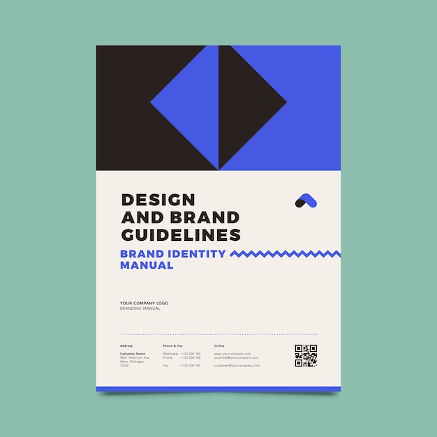 Presentación manual de la marca degradado.