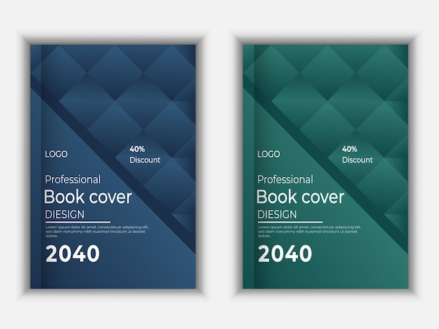 Presentación moderna de vectores Diseño de plantillas de portadas de libros en tamaño A4