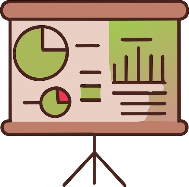 presentación de negocios gráfico gráfico ilustración vectorial