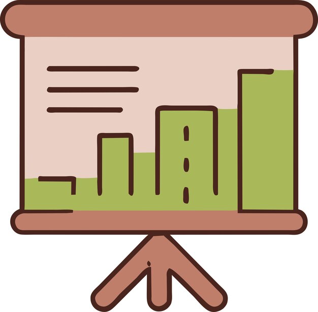 presentación de negocios gráfico gráfico ilustración vectorial