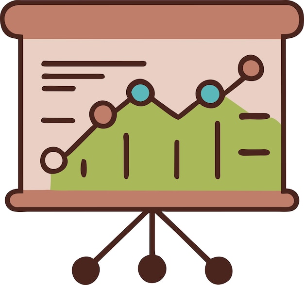 presentación de negocios gráfico gráfico ilustración vectorial