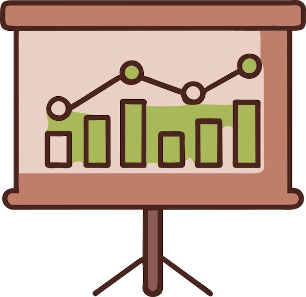 presentación de negocios gráfico gráfico ilustración vectorial
