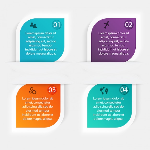 presentación de pasos de infografía
