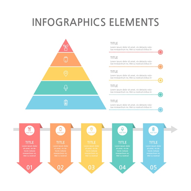 Presentación plantilla de infografías de negocios. ilustración.