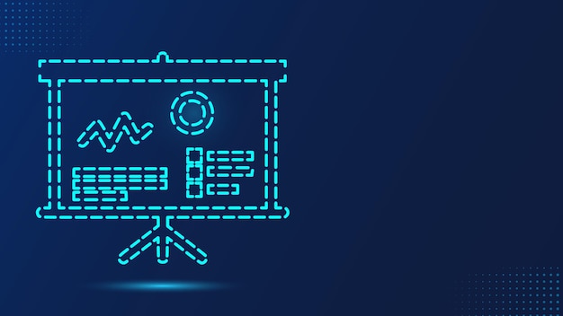 Presentation Screen With Charts Data Information Diagrams And Analytics Projected Digital Data