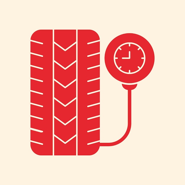 Presión de los neumáticos de moda creativa bastante abstracta ilustración vectorial colorido diseño útil