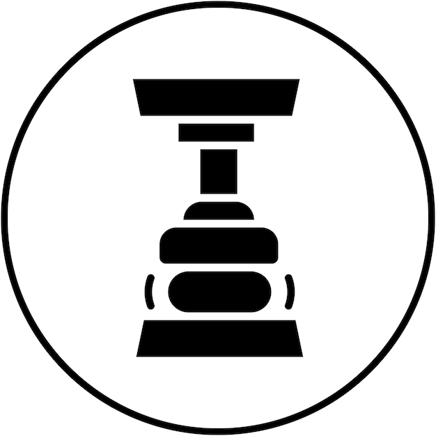 Presiona el icono del vector Se puede usar para el conjunto de iconos de física