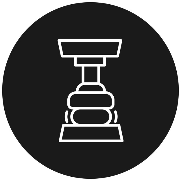 Presiona el icono del vector Se puede usar para el conjunto de iconos de física