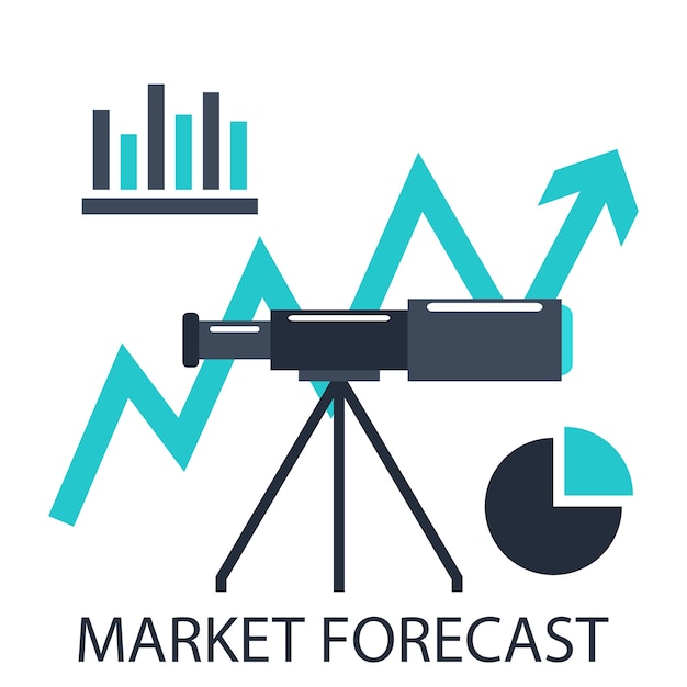 Vector previsión del mercado