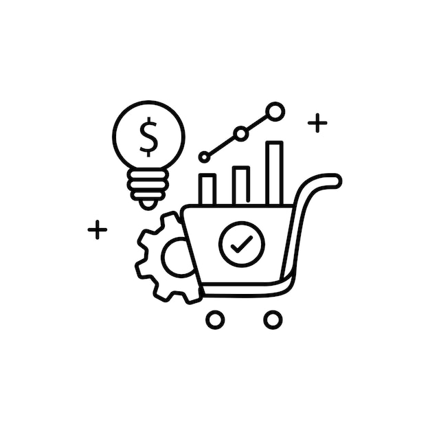 Previsión y planificación de la demanda Diseño de íconos vectoriales