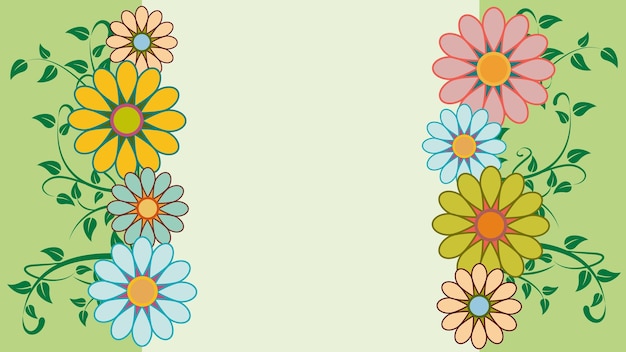 La primavera y la floración Fondo floral abstracto con flores abstractas Ilustración vectorial