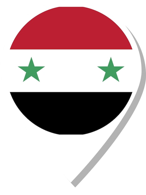 Vector un primer plano de una bandera del país de siria