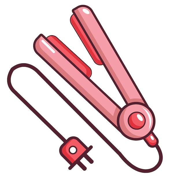 un primer plano de un cabello rosado enderezado con un cordón