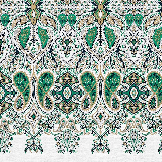 un primer plano de un diseño en verde y blanco