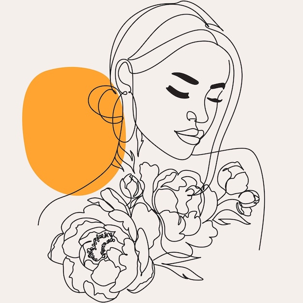 un primer plano de una mujer con flores en el cabello