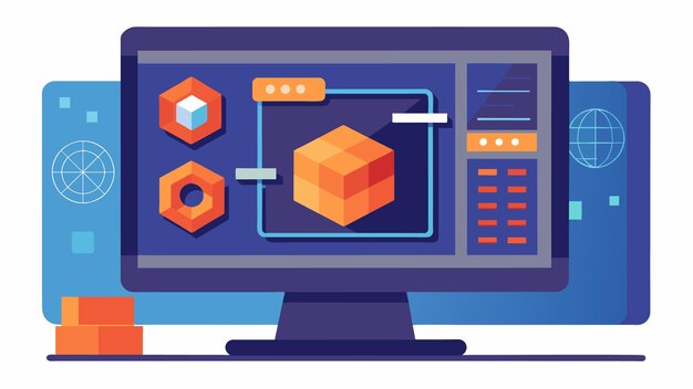 Un primer plano de una pantalla de computadora que muestra un modelo d siendo modificado y optimizado para la impresión