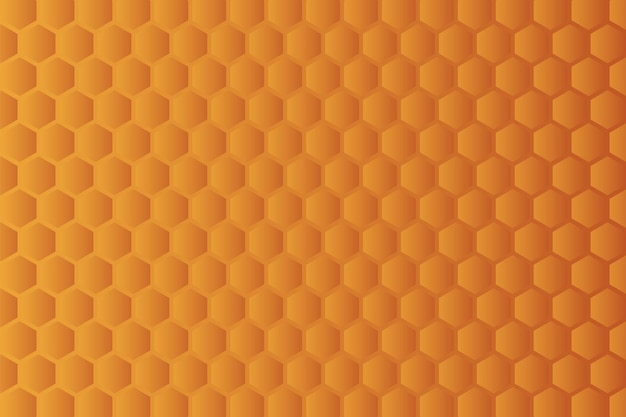 Primer plano de un patrón de panal con un gradiente de color amarillo y naranja