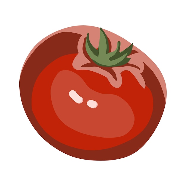 Primer plano de un tomate rojo maduro