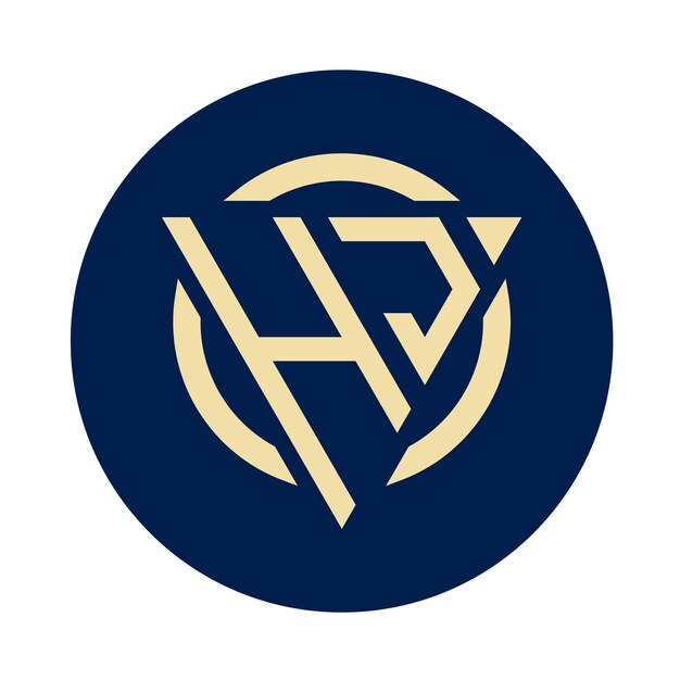 Las primeras letras creativas simples HJ Diseños de logotipo Bundle