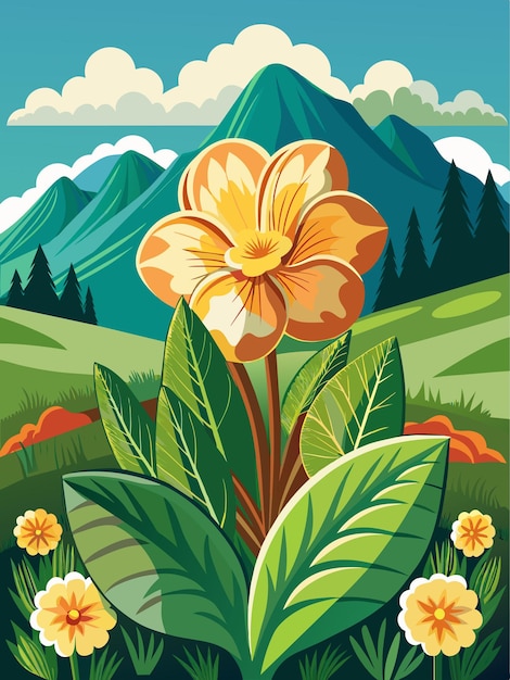 Vector primrosevector paisajes de fondo 12