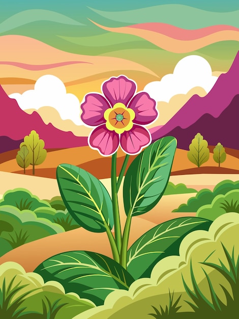 Vector primrosevector paisajes de fondo 8