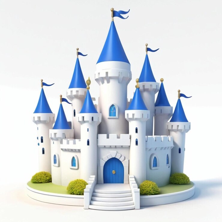 Vector la princesa del castillo blanco