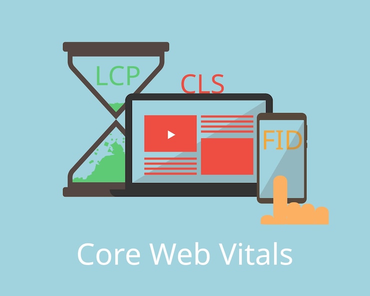 Vector principales web vitals para métricas de rendimiento web