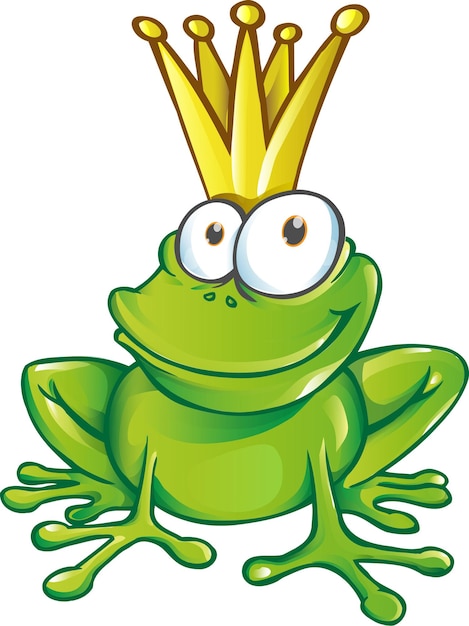 El príncipe rana es un personaje de dibujos animados, mascota e ilustración.