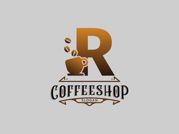 PrintCoffee shop logo design vector template