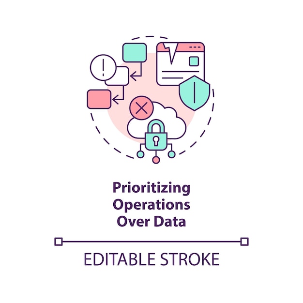 Vector priorizar las operaciones sobre el icono del concepto de datos