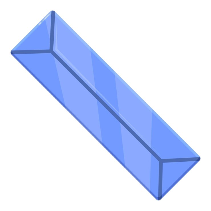 Vector prisma triangular que muestra el concepto de física de refracción de la luz