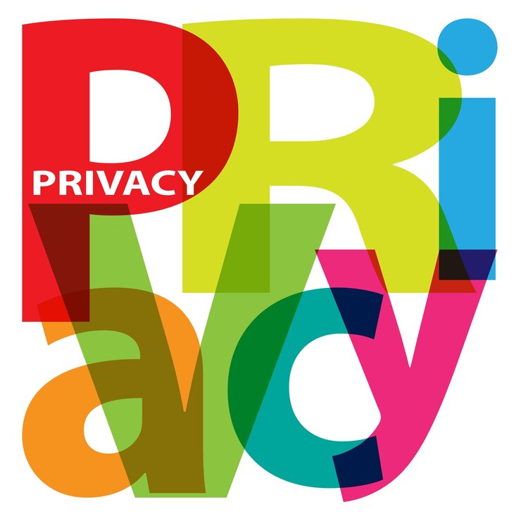 Vector privacidad vectorial texto roto
