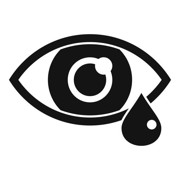 El problema de la menopausia es un vector simple del icono femenino de la gota ocular