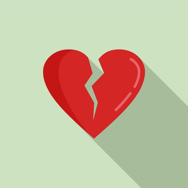 Problemas adolescentes icono de freno cardíaco Ilustración plana de problemas adolescentes icono de vector de freno cardíaco para diseño web