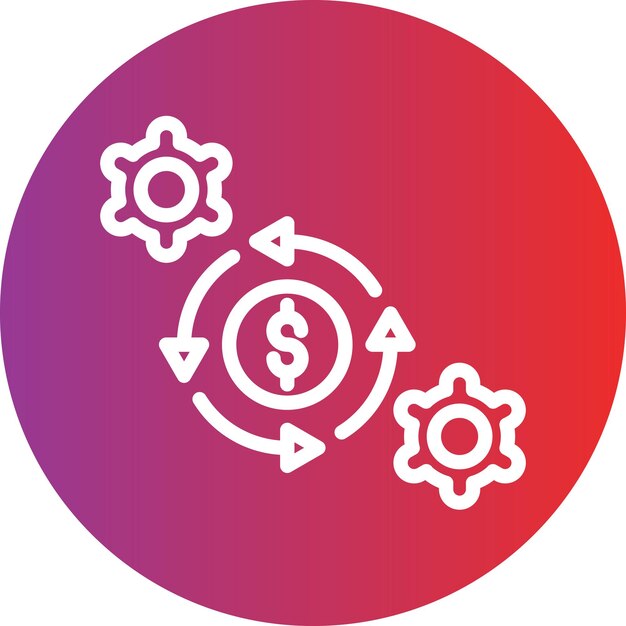 Procedimiento de diseño vectorial Costo Estilo del icono