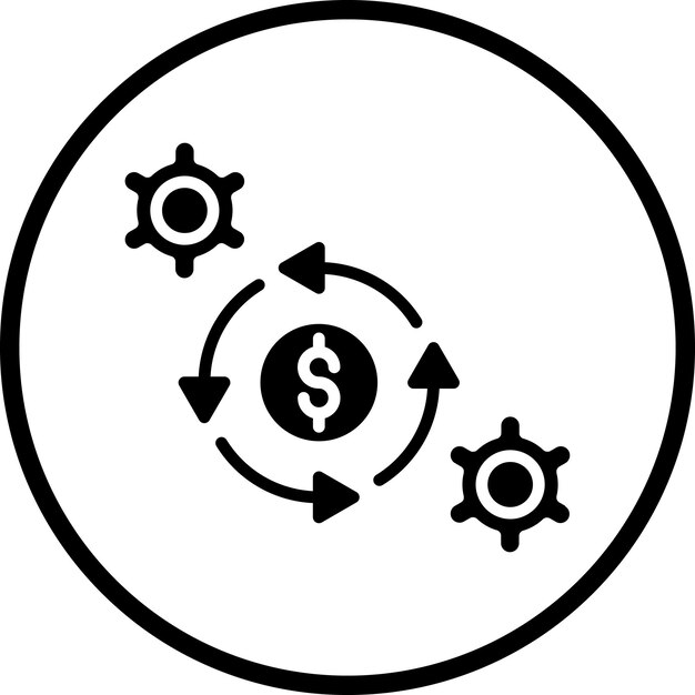 Procedimiento de diseño vectorial Costo Estilo del icono