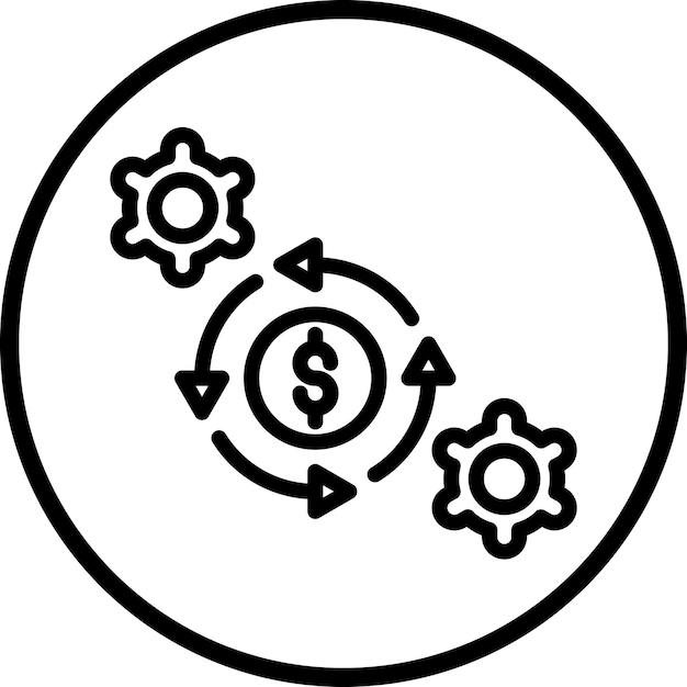 Procedimiento de diseño vectorial Costo Estilo del icono