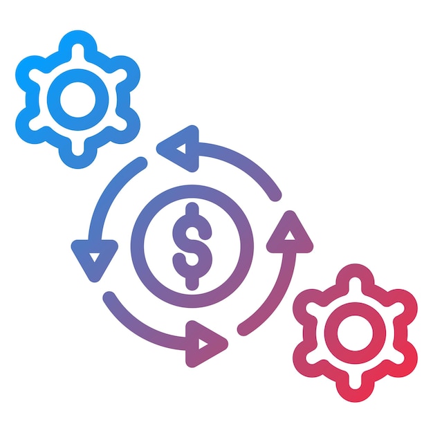Procedimiento de diseño vectorial Costo Estilo del icono