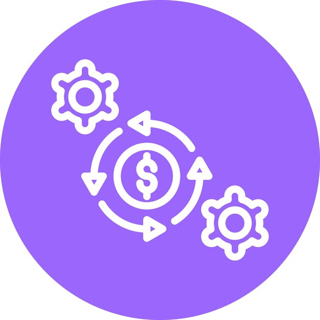 Procedimiento de diseño vectorial Costo Estilo del icono