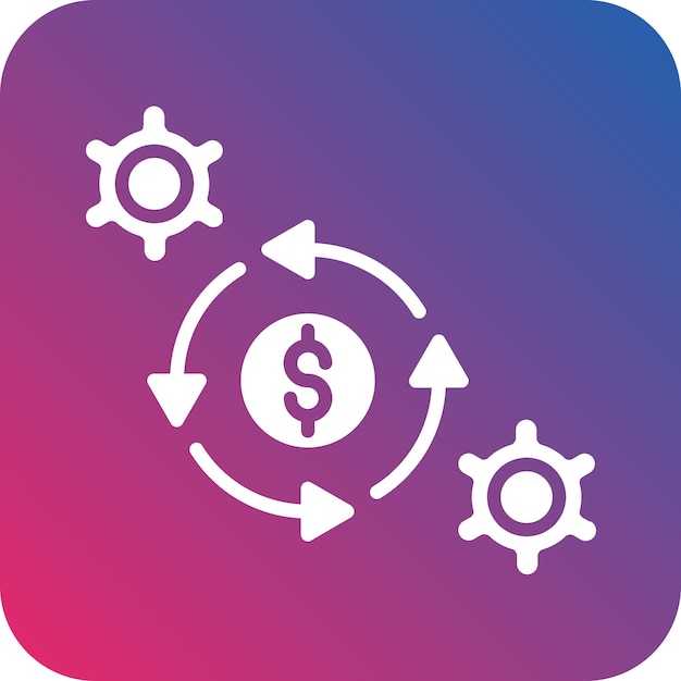 Procedimiento de diseño vectorial Costo Estilo del icono
