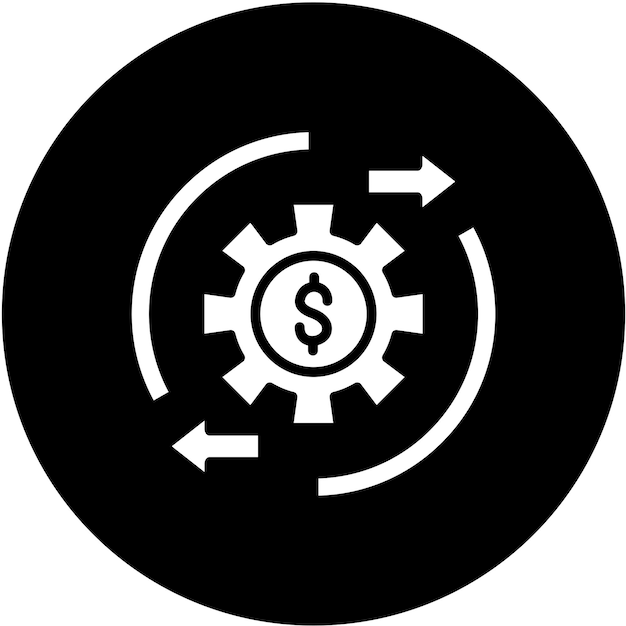 Procedimiento de diseño vectorial Costo Estilo del icono