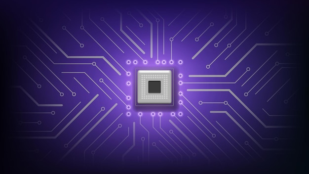 Procesador de chip de CPU futurista para dispositivos informáticos