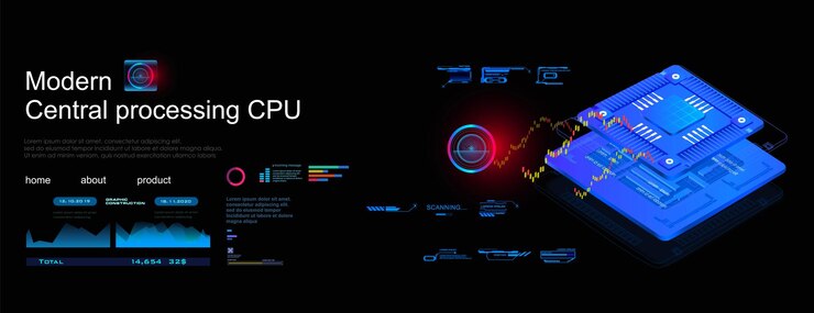 Vector procesador de nueva generación para computadora fondo cibernético con procesador potente desarrollo de circuitos electrónicos y microdispositivos tecnologías avanzadas de internet