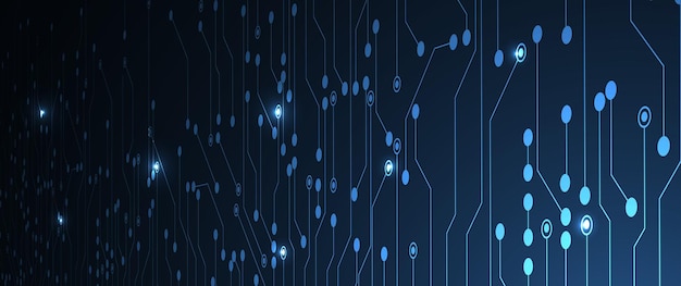 Procesamiento cuántico Aprendizaje profundo Inteligencia artificial Futura nueva tecnología para negocios o presentación científica