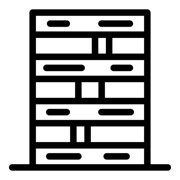 Procesamiento de grandes datos que muestra el icono del rack del servidor