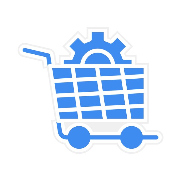 Procesamiento de la imagen vectorial del icono del carrito Se puede utilizar para la tienda de comercio electrónico